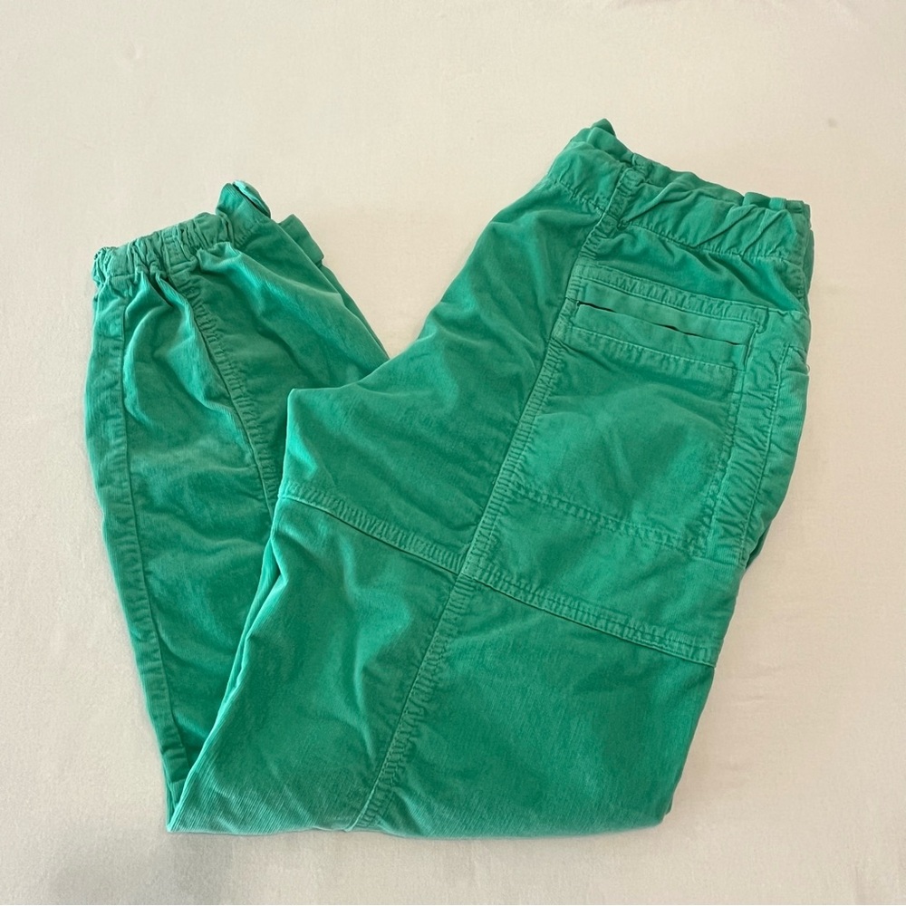 We The Free Angelo Pull On Cord Jogger Corduroy Waist Tie Snap Cuffs Green Pants - Picture 12 of 13